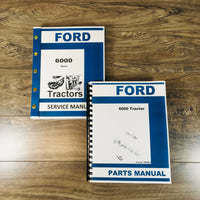 FORD 6000 TRACTOR SERVICE PARTS MANUAL REPAIR SHOP SET WORKSHOP CATALOG BOOK