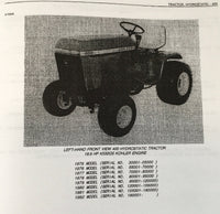 SERVICE PARTS MANUAL SET FOR JOHN DEERE 400 HYDROSTATIC TRACTOR BOOK SHOP