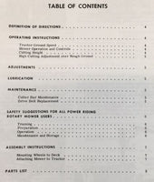 Jacobsen 34'' Rotary Mower For Lt 53100 & 53105 Garden Tractor Operators Manual