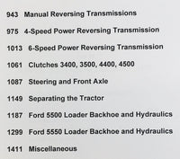 FORD 3400 3500 4400 4500 5500 5550 BACKHOE LOADER TRACTOR SERVICE REPAIR MANUAL