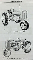 PARTS MANUAL FOR JOHN DEERE 50 GAS LP TRACTOR CATALOG EXPLODED VIEWS ASSEMBLY