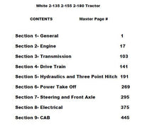 White 2-135 2-155 Field Boss Tractors Service Parts Manual Set Repair Workshop