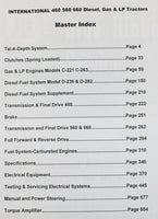 INTERNATIONAL FARMALL 460 DIESEL TRACTOR SERVICE OPERATOR PARTS MANUAL SHOP SET