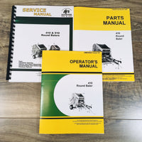 SERVICE PARTS OPERATORS MANUAL SET FOR JOHN DEERE 410 BALER OWNERS REPAIR SHOP