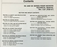 SERVICE MANUAL FOR JOHN DEERE RX & SX SERIES RIDING MOWERS REPAIR SHOP TECHNICAL