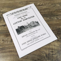 OPERATOR MANUAL FOR JOHN DEERE NO. 31 COTTON HARVESTER REPAIR PARTS CATALOG BOOK