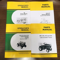 PARTS OPERATORS MANUAL SET FOR JOHN DEERE 210 212 LAWN & GARDEN TRACTOR 39 MOWER SN 190001-UP