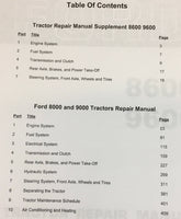 FORD 8000 SERIES 8100 8200 8400 TRACTOR SERVICE PARTS MANUAL REPAIR SHOP SET