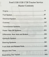 FORD 1320 1520 1720 TRACTOR SERVICE PARTS MANUAL REPAIR SHOP SET WORKSHOP BOOK