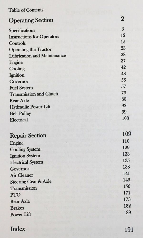 Fordson Major Tractor Operators Owners Instructions Manual Maintenance - Image 2