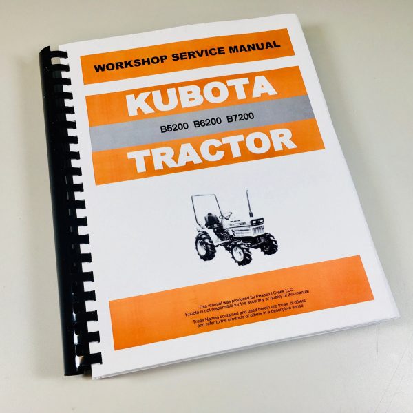 Kubota B5200 B6200 B7200 Tractor Service Repair Manual Technical Shop Book New