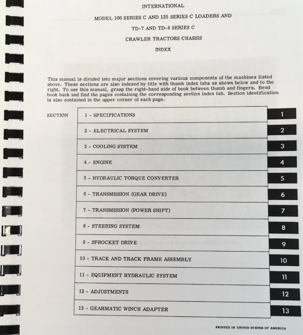 International 100C Crawler Tractor Service Parts Manual Set Catalog Repair Book - Image 5
