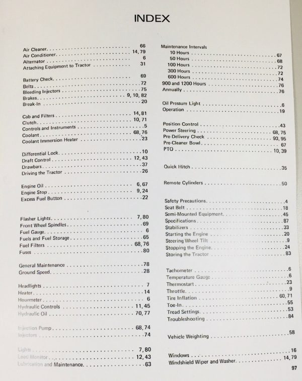 Ford 6700 7700 Tractor Operators Owners Manual Book Maintenance Adjustments Lube - Image 5
