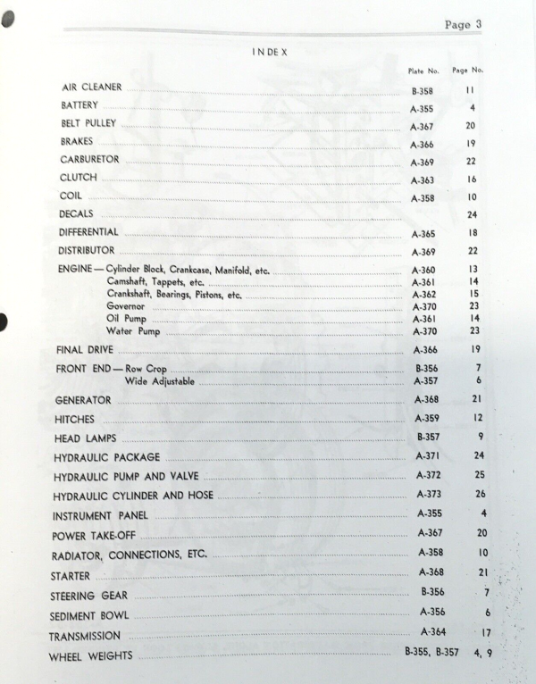 Cockshutt 20 Tractor Parts Manual Catalog Assembly Schematics Exploded Views - Image 2