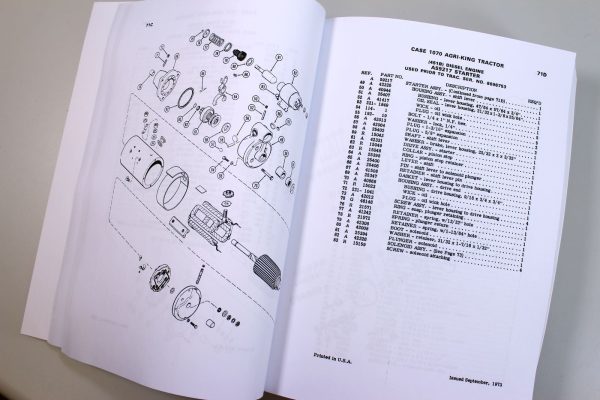 J I Case Model 1070 Tractor S/N 8675001 & Up Parts Catalog Manual A1173 - Image 4