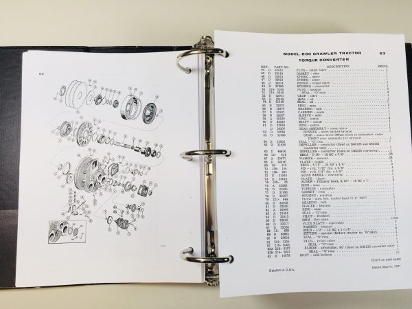 Case 850 Crawler Dozer Loader Service Manual Set Parts S/N Prior To 7073469 - Image 11