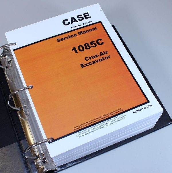 Case 1085C Cruz-Air Excavator Service Technical Manual Repair Shop In Binder - Image 2