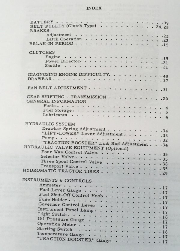 Allis Chalmers D15 Diesel Tractor Manual Parts Operators Owners Catalog Book Ac - Image 7