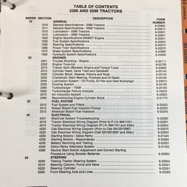 Case 2390 Tractor Service Manual Parts Catalog Operators Owners Repair Shop Set - Image 2