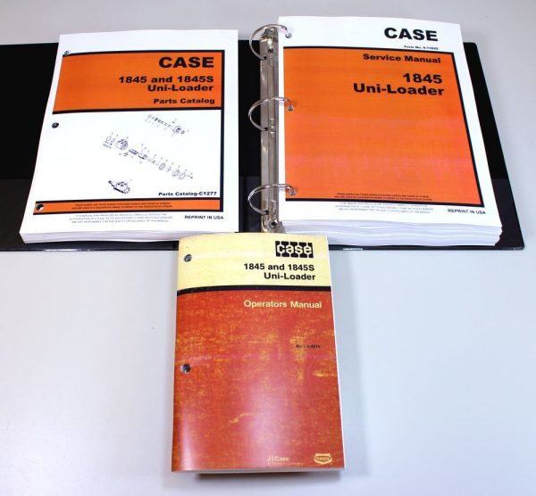 Case 1845 Uni Loader Skid Steer Service Parts Operators Manual Catalog Shop Book