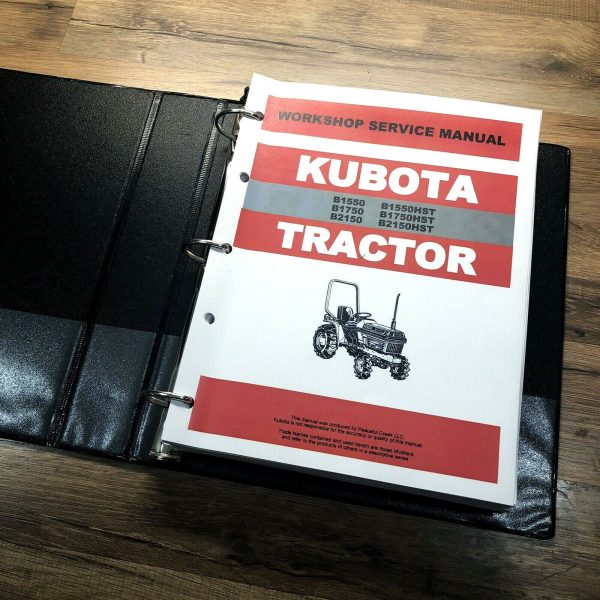 Kubota B1550 B1750 B2150 Tractor Service Repair Manual Shop Book Overhaul 558Pgs - Image 2