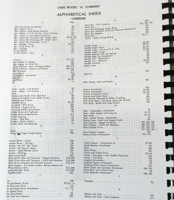 Case Model A Combine Service Manual Parts Catalog Repair Shop Set Workshop Book - Image 4