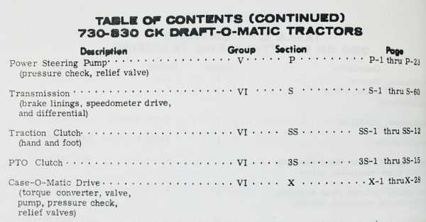 Case 730 731 732 733 734 Tractor Service Parts Operators Manual Prior To 8253500 - Image 3