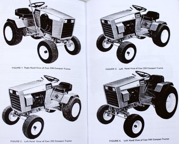 Case 220 222 444 Compact Tractors Operators Owners Manual & Parts Catalog Kohler - Image 3