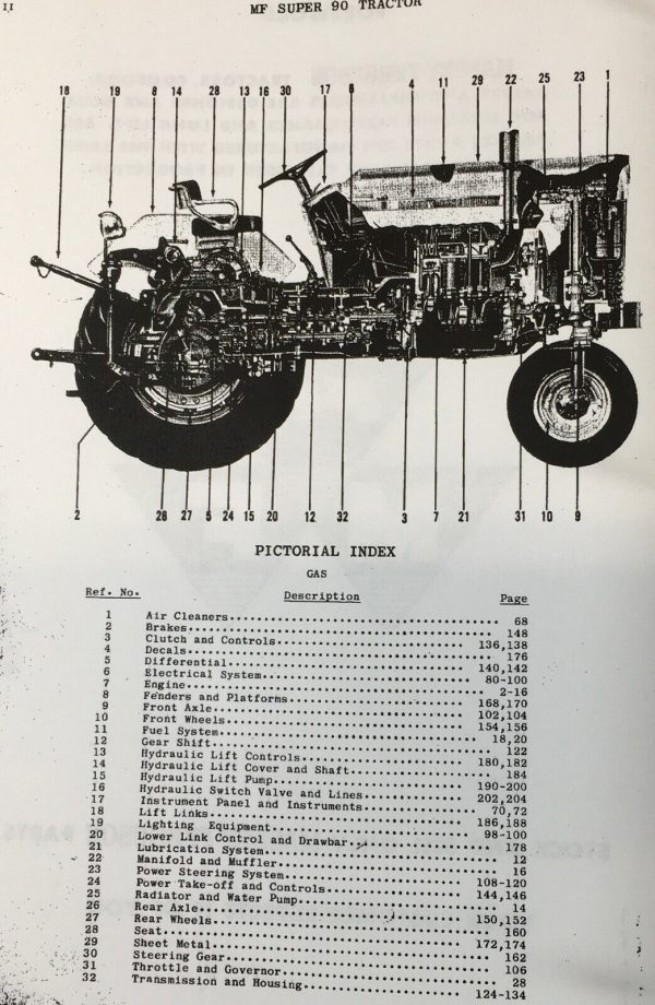 Massey Ferguson Super 90 Tractor Service Parts Manual Repair Shop Set Catalog Mf - Image 8