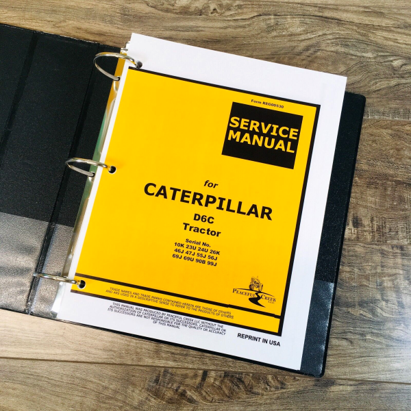 Service Manual For Caterpillar D6C Crawler Tractor Technical 10K 23U 24U 26K 46J - Image 2