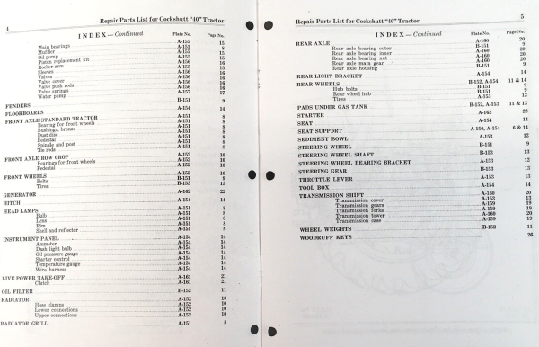 Cockshutt 40 Tractor Service Parts Manual Set Repair Workshop Shop Catalog - Image 4