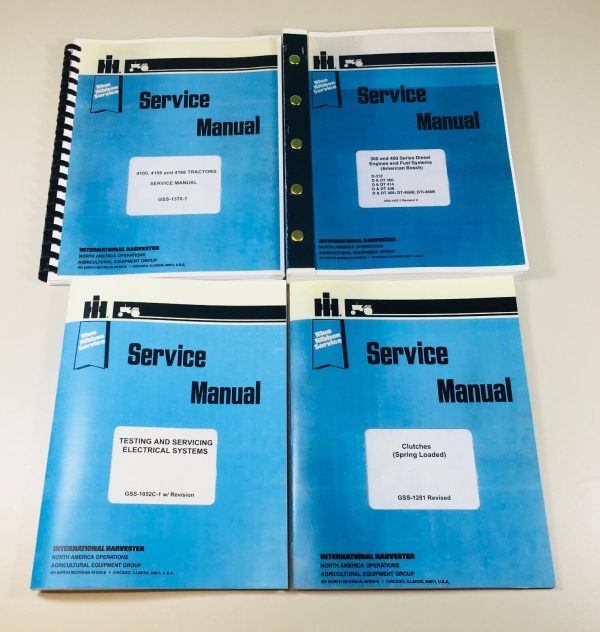 Set International 4166 Tractor Service Repair Manual Shop Book Overhaul Workshop