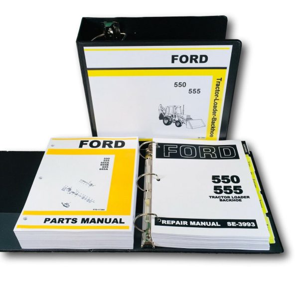 Ford 555 550 Tractor Loader Backhoe Service Parts Manual Repair Overhaul
