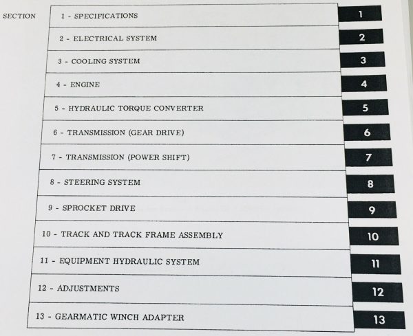 International 100C 125C Series C Crawler Tractor Service Manual Repair Shop 125 - Image 2