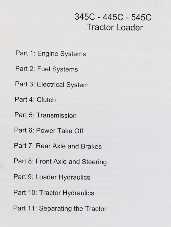 Ford 345C 445C 545C Tractor Loader Service Repair Manual Shop Book Overhaul - Image 3