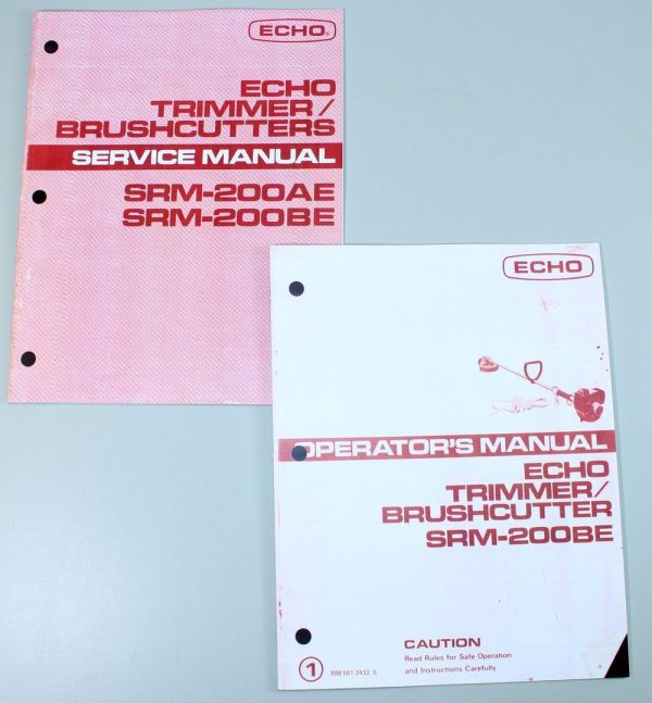 Set Echo Srm 200Be Trimmer Brush Cutter Service Operator Owners Repair Manual