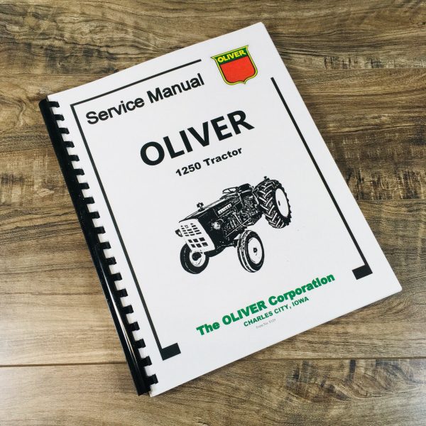 Oliver 1250 Tractor Service Repair Technical Shop Manual W/ Color Schematics