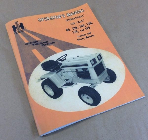 International Cub Cadet Tractor Model 149 Owner Operators Manual Lawn Mower