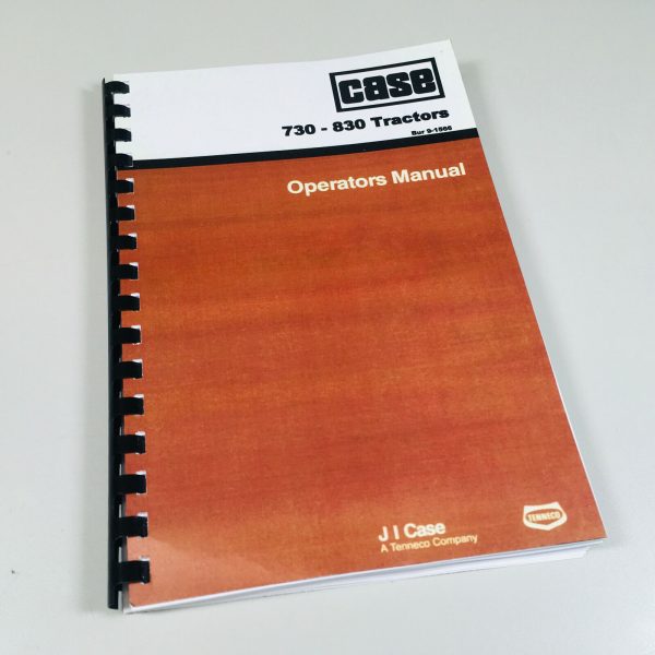 Case 730 830 Series Tractor Operators Owners Manual Maintenance Sn 822900 And Up