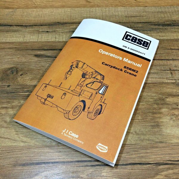 Case Drott 85Rm2 Carrydeck Crane Operators Manual Owners Book Maintenance