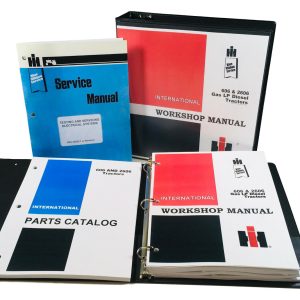 International 606 2606 Tractor Service Repair Manual Parts Catalog Shop Set