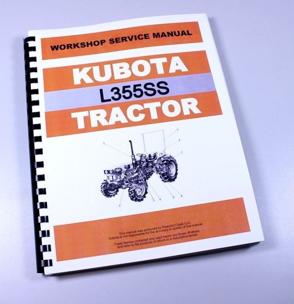 Kubota L355Ss Tractor Service Repair Manual Shop Book Workshop Overhaul