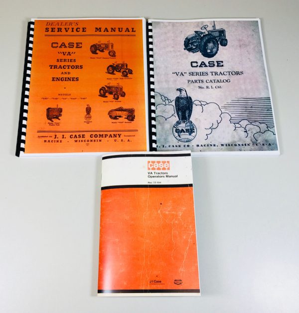 Case Va Series Tractors Vac Vah Vai Vao Vas Vae Service Parts Operators Manual