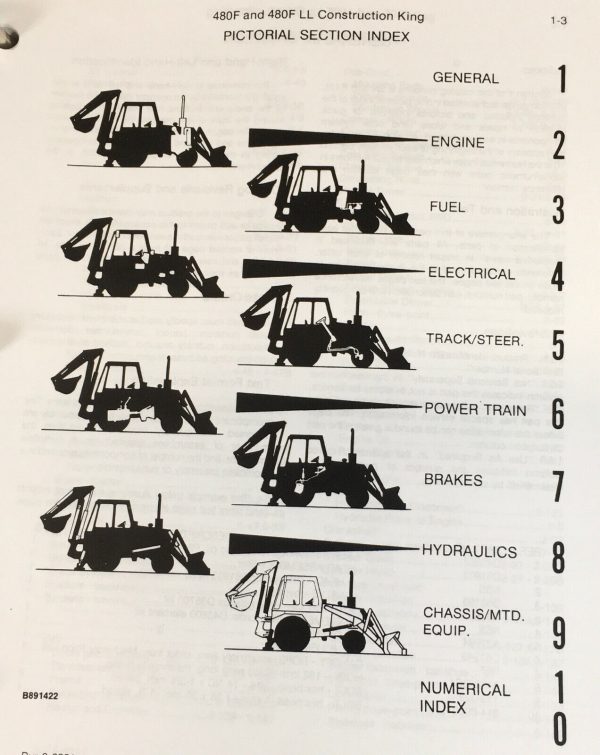 Case 480F 480F Ll Loader Backhoe Tractor Service Manual Parts Catalog Set Shop - Image 5