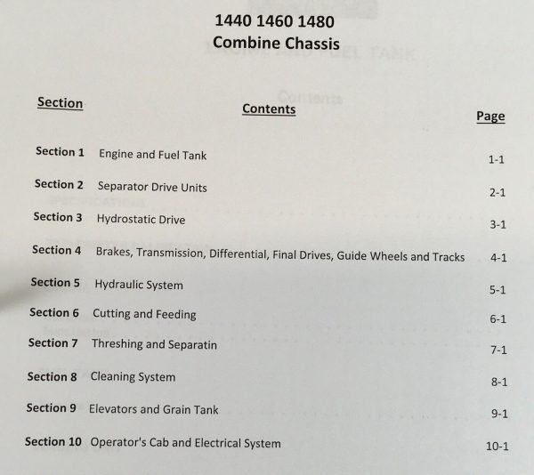 International 1440 1460 1480 Combine Service Manual Set Repair Shop Book - Image 2