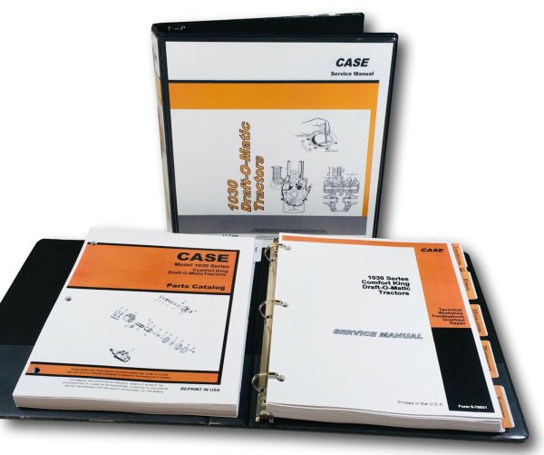 Case 1030 Series 1031 Gp Draft-O-Matic Tractor Service Manual Parts Catalog Set