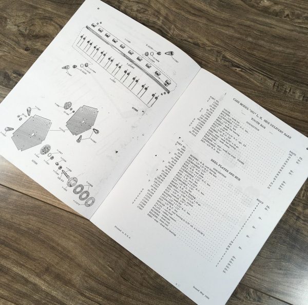 Case Model 281 LH 282 RH Delivery Side Rake Parts Manual Catalog Book - Image 5