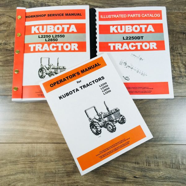 Kubota L2250 Tractor Service Manual Parts Catalog Operators Repair Shop Workshop