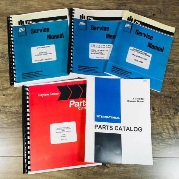 International 3400A Diesel Tractor Service Manual Set Shop Book Workshop D-179