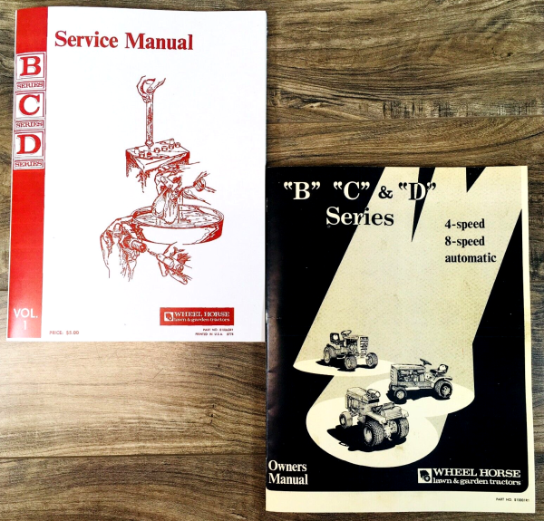 Wheel Horse C-101 C-121 C-141 Lawn Tractor Service Operators Manual Set